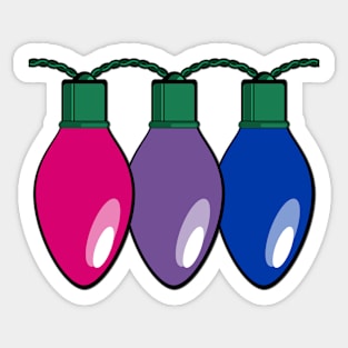 Bisexual Pride Christmas Lights Sticker